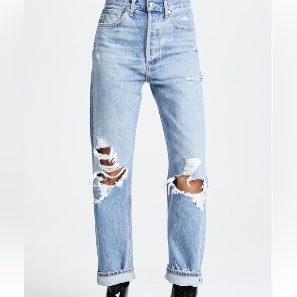 AGoldE 90’s distressed button fly size 24 100% cotton - Picture 1 of 11